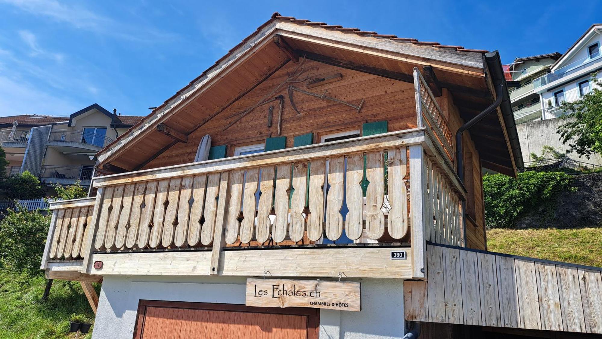 "Les Echalas" Chalet Independant Avec Cuisine En Lavaux Unesco Chexbres Exterior foto